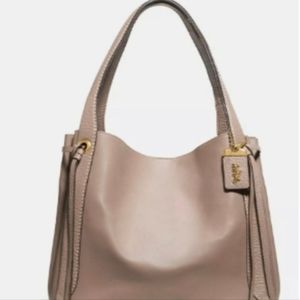 COACH 79471 Harmony Hobo Handbag Large B4/stone Buffalo Embossed Leather